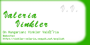 valeria vinkler business card